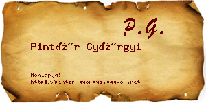 Pintér Györgyi névjegykártya