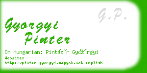 gyorgyi pinter business card